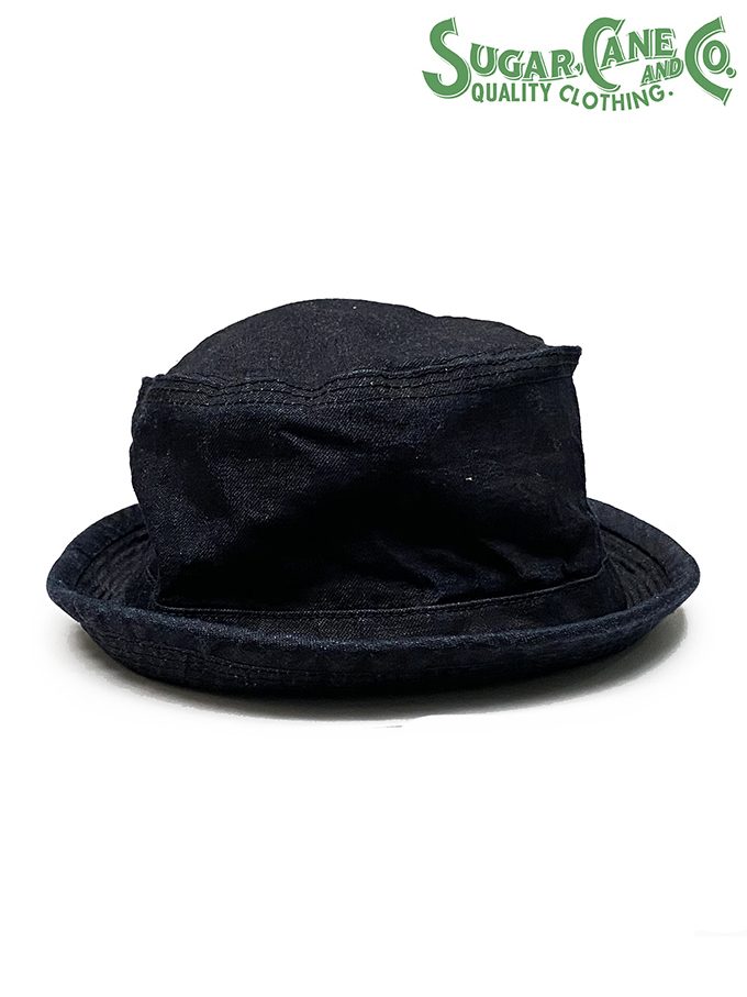 슈가케인 PORKPIE HAT 데님 버킷 햇 모자 10oz SC02466 네이비 - 상품 이미지