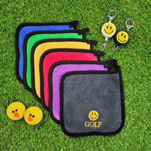 스마일 골프 수건 골프공 볼 타올 골프악세사리 캐디용품 양면 릴 5종세트 운동러 솔직 후기 | 실사용 리뷰 - 상품 이미지 2