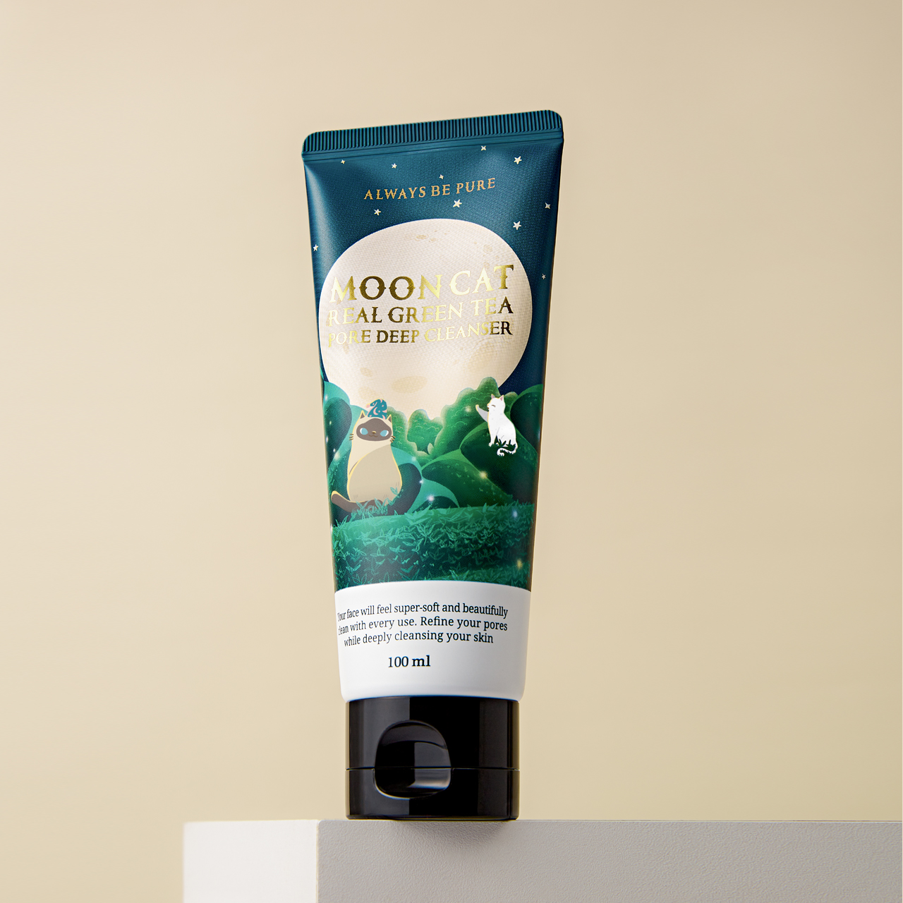 [1+1+1] 문캣 그린티 포어 딥클렌저 100ml / 팩투폼 모공청소 촉촉한 모찌클렌저 제품 이미지