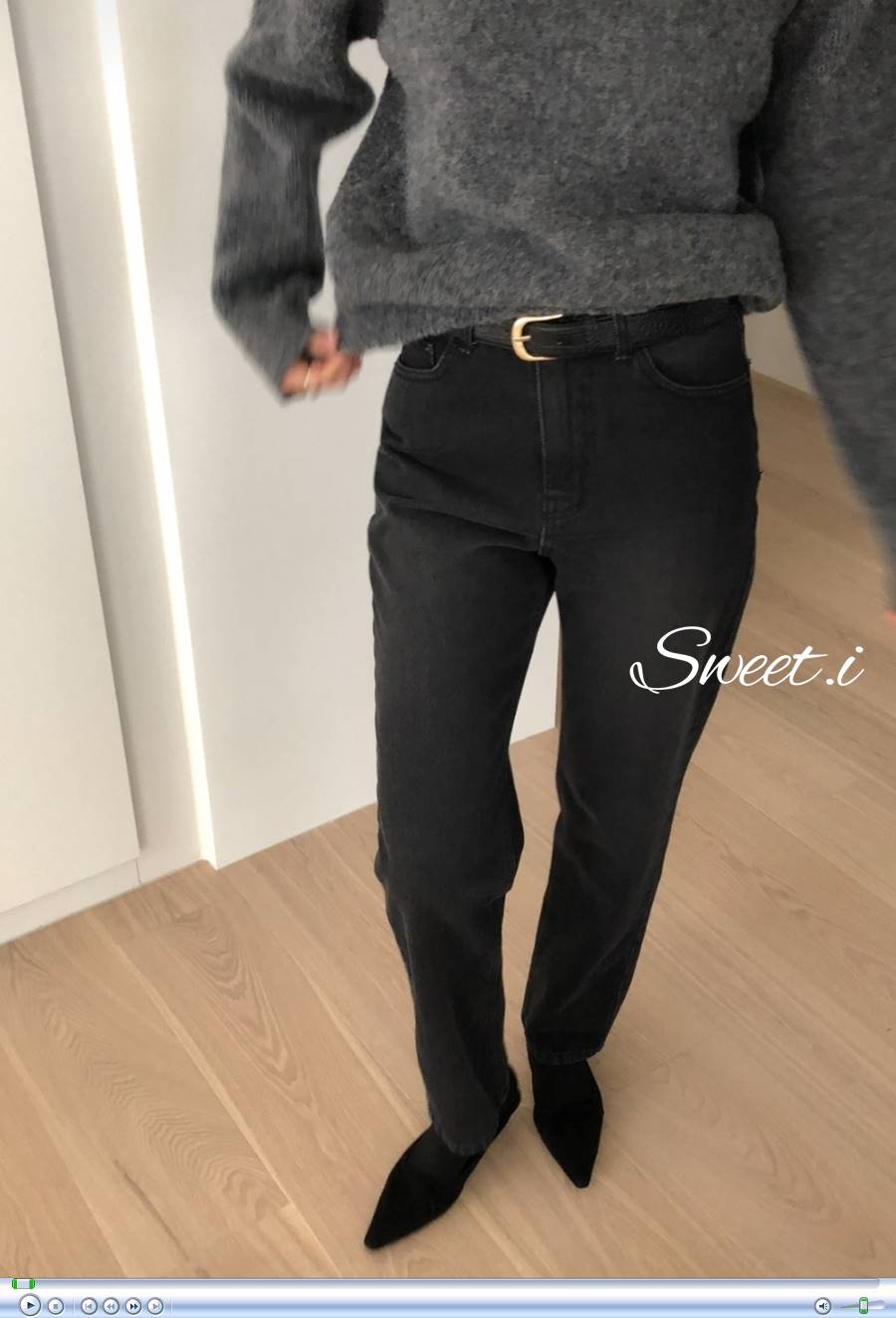[당일 - 블랙S 청S] Founders 파운더스 카상진 2col 스트레이트 블랙 진청 가을 데님 청바지 상세 이미지 23
