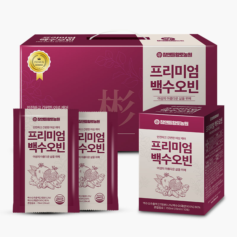 참앤들황토농원 프리미엄 백수오 빈 석류 진액 건강 즙 70ml 1박스 (총 30포) - 상품 이미지