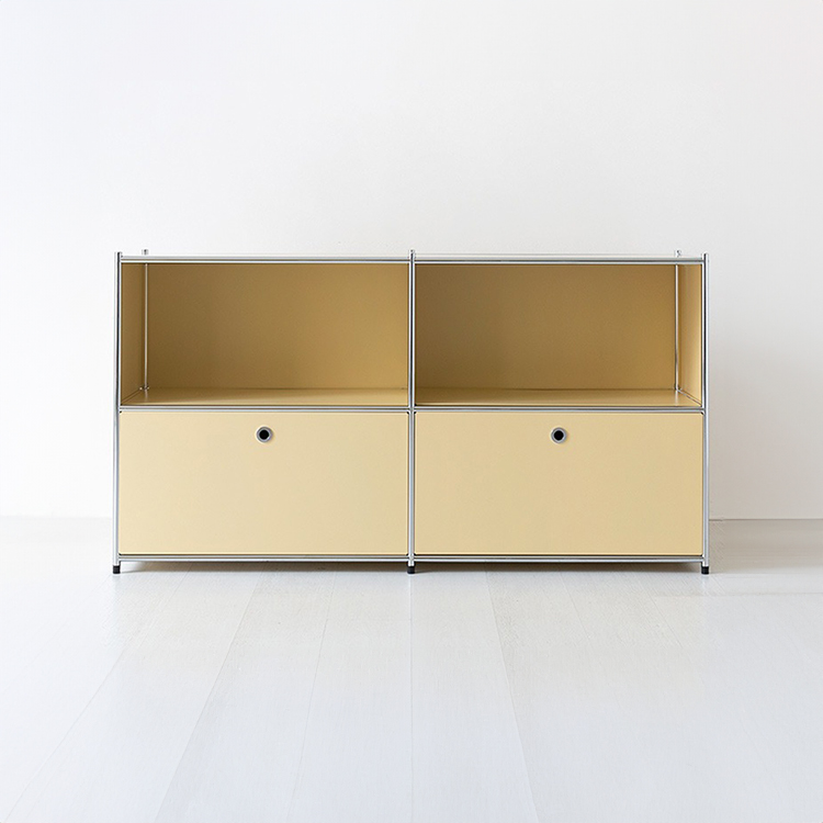 심플리 2x2 수납장 2문 BC017 1520mmx400mmx820mm, 2단, 솔리드베이지 8149.0442 - 메인 이미지
