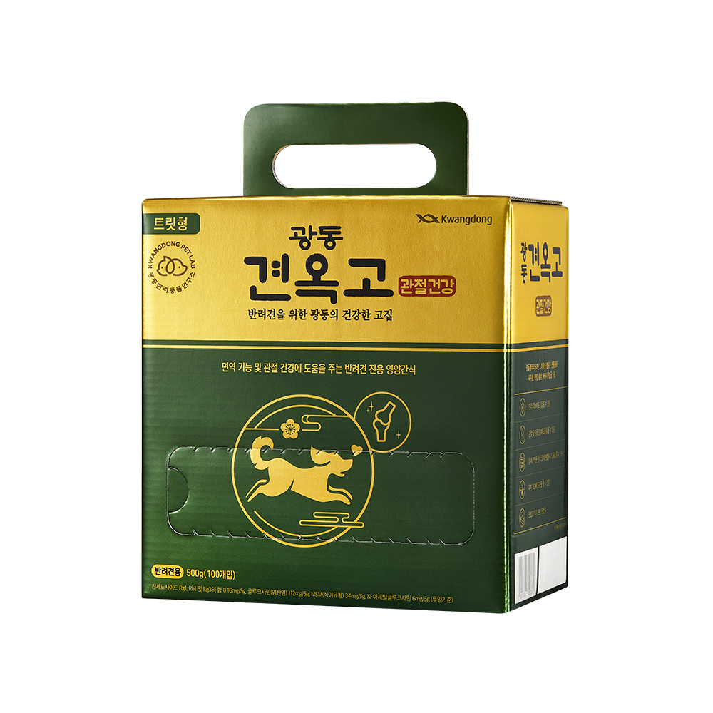 광동 견옥고 강아지 관절건강 영양제 대용량 100개입, 3개