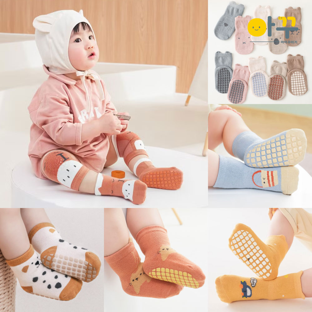 아기양말 신생아 유아 양말 돌 아기 미끄럼방지 키즈 덧신 세트