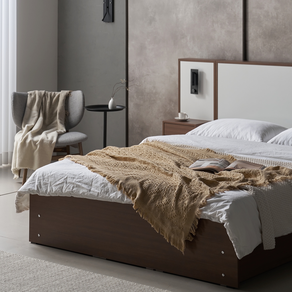 루나힐 부부 트윈 베드 높은 호텔형 서랍형 낮은 슈퍼싱글프레임