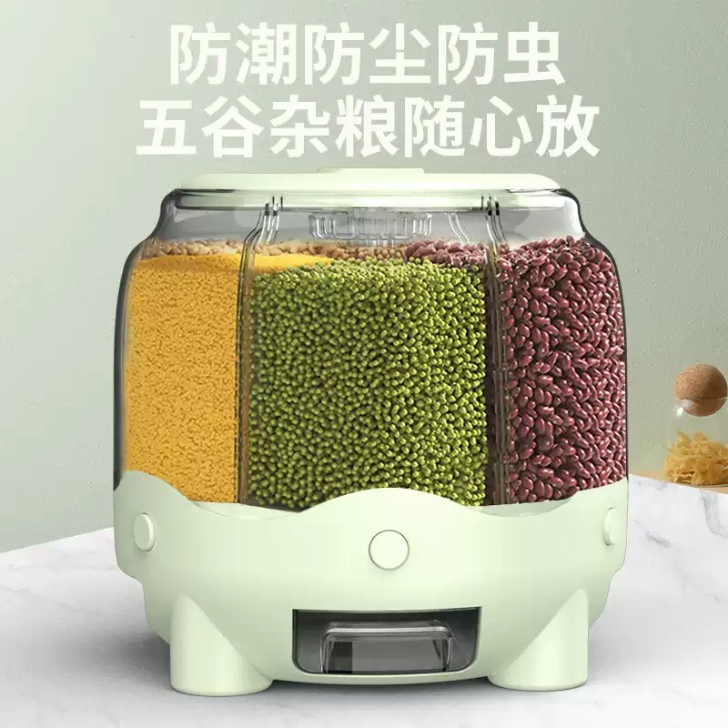 회전쌀통 시리얼 보관통 잡곡보관함 보관 밀폐 진공쌀통 잡곡 저장 디스펜서 가정용 - 상세 이미지 5