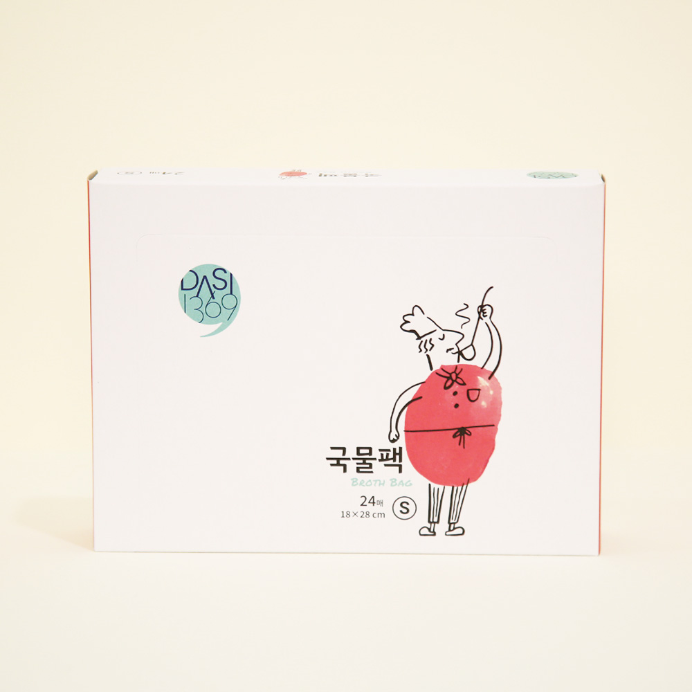 국물팩 소형 24매입 육수망 국물망 육수용 다시팩 국물백 육수거름망 찻잎거름망 - 상품 이미지