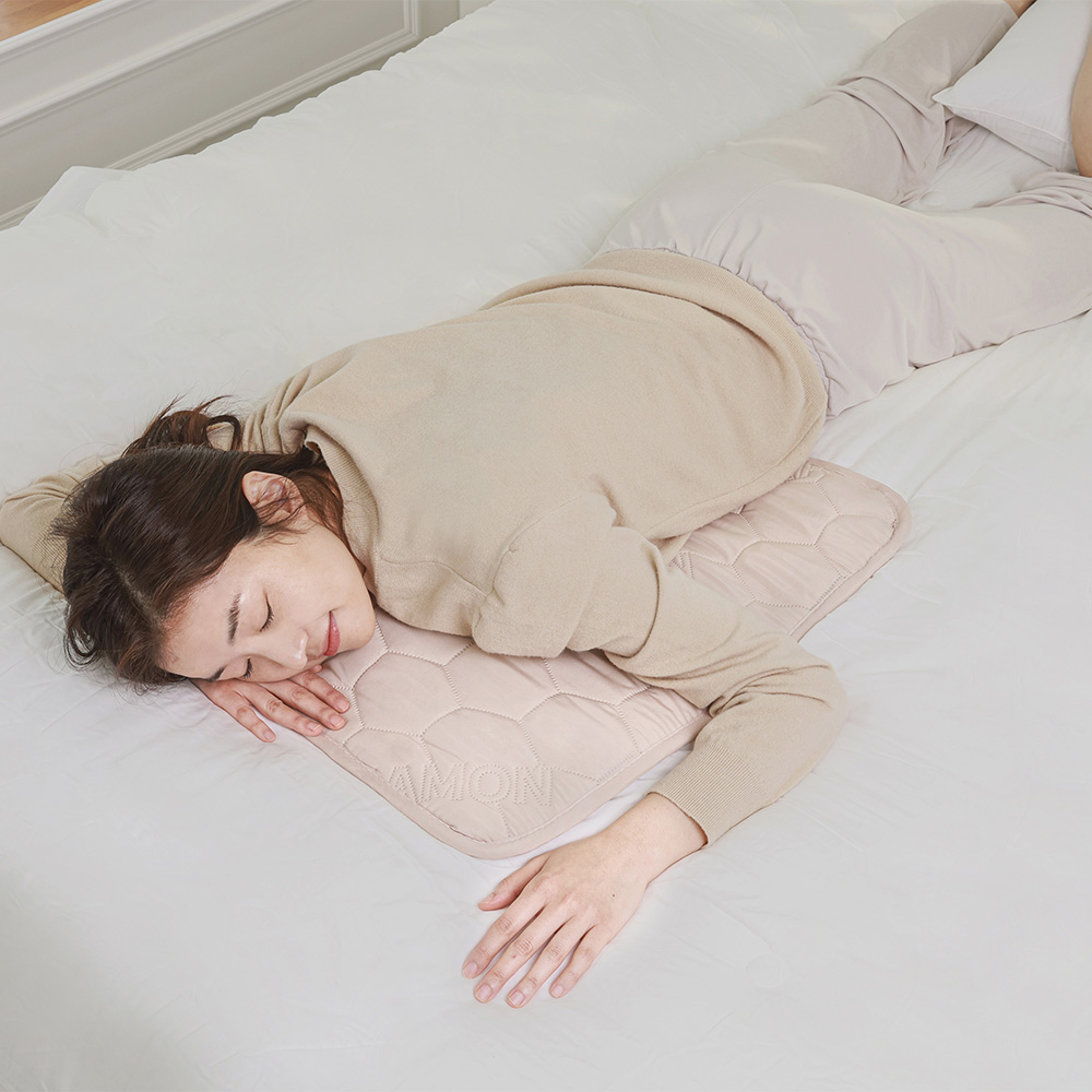 잠온 원적외선 온열찜질기 찜질팩 전기핫팩 찜질기 황토 돌 생리통 허리 배 복부 무릎 베이지