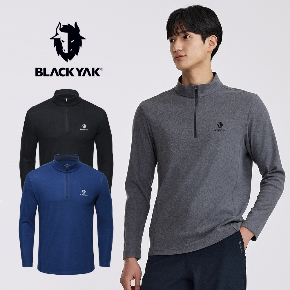 블랙야크 집업티 등산복상의 겨울 남성 등산 긴팔티 - 상품 이미지