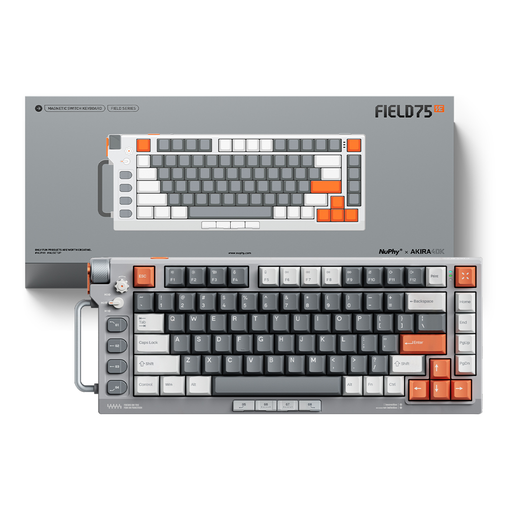 NUPHY Field75 HE 기계식키보드 래피드 트리거 게이밍 스페이스 그레이, 자석축(제이드) - 상세 이미지 4