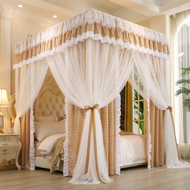 두꺼운 공주스타일 침대 커튼 프린세스 여아방 인테리어