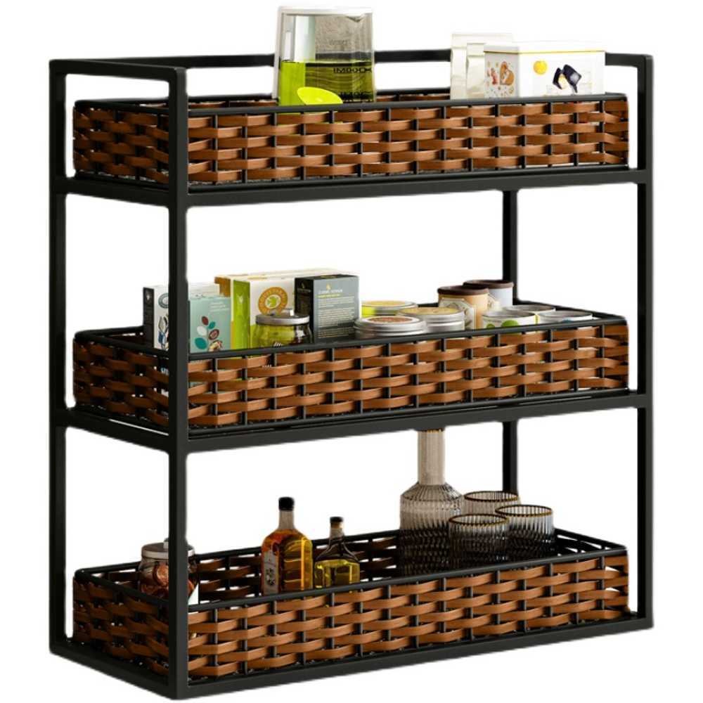 라탄 선반 식탁 위 상단 인스타감성 홈 카페 양념통 - 상품 이미지
