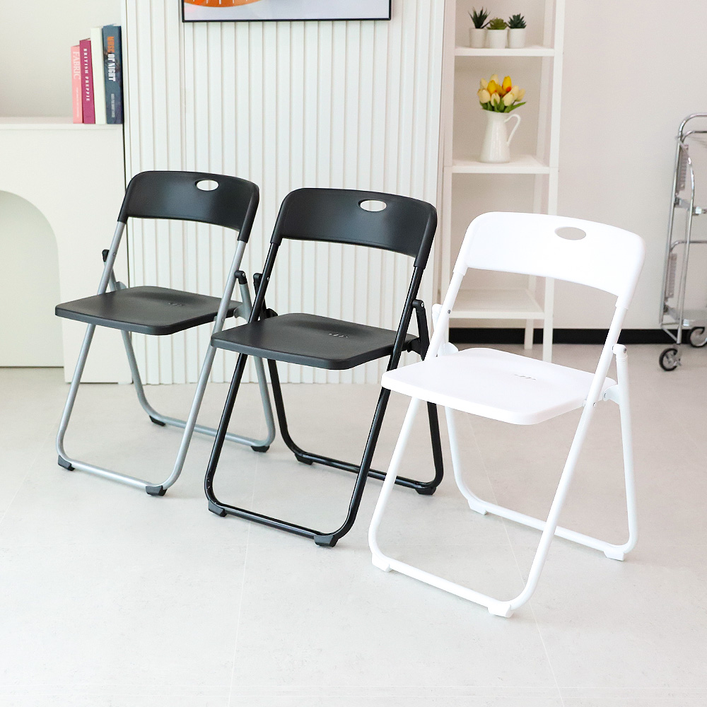 (6개입) 제로 인테리어 디자인 폴딩 체어 다용도 플라스틱 접이식 의자