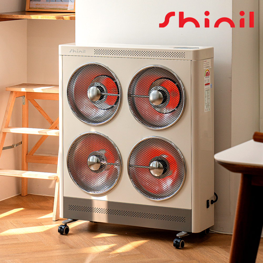 신일 전기히터 난로 사무실 업소용 산업용 대형 스토브 공장 하이라이트 팬버전 4구