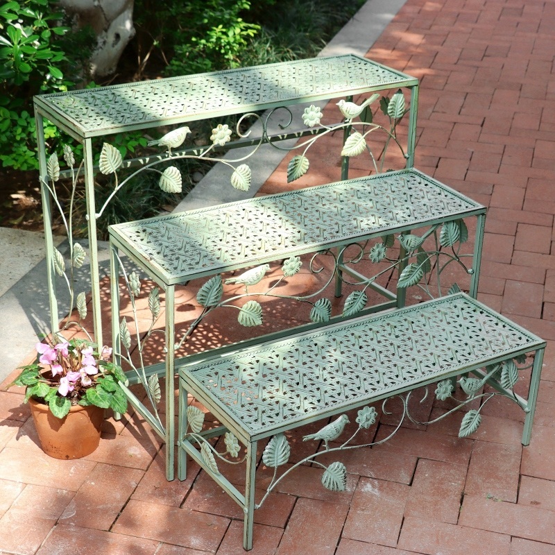 3단 철제화분선반 화분 진열대 받침대 선반 대형 철재 정리대 - 상세 이미지 2