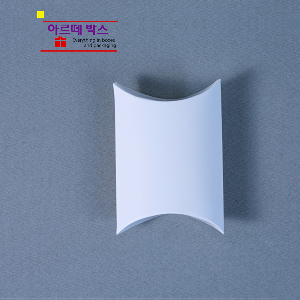 P 반달상자 화이트 9x6.5x2.5 선물박스 - 상품 이미지
