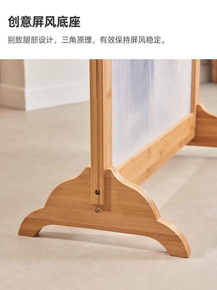 접이식 가벽파티션 미니멀 셀프가벽 대나무 블라인드 칸막이 - 상세 이미지 4