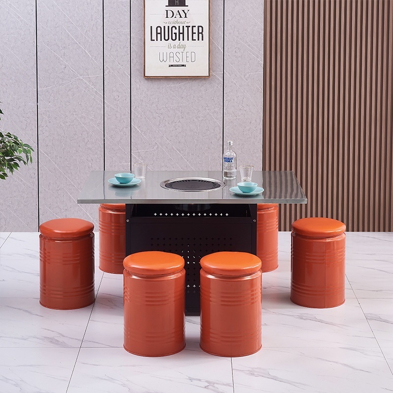 고기집테이블 드럼통테이블 고깃집 식탁 삼겹살 야외 바베큐