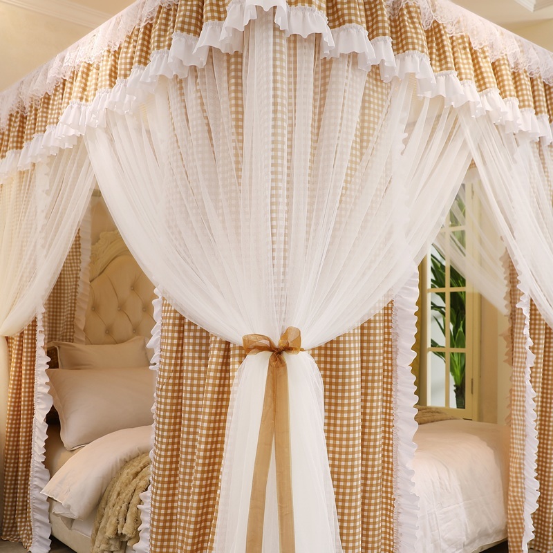 두꺼운 공주스타일 침대 커튼 프린세스 여아방 인테리어