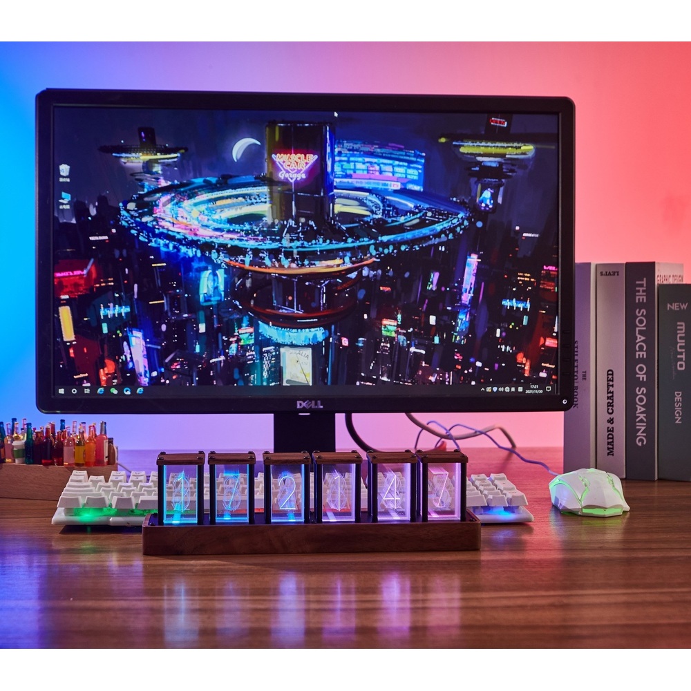 진공관시계 LED 전자 알람 감성 튜브 탁상시계