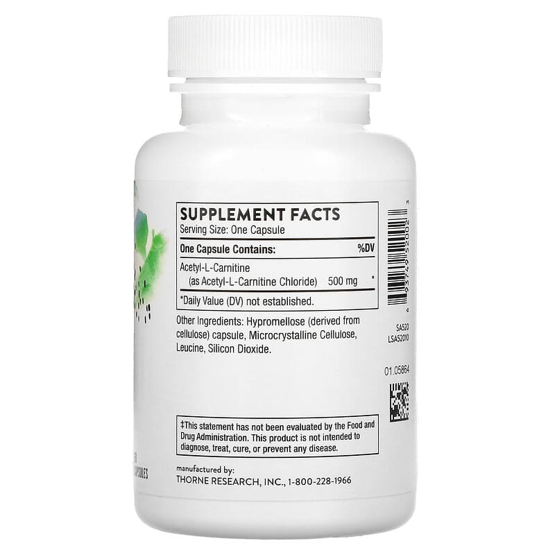 쏜리서치 아세틸 카르니틴 500mg 60정 L카르니틴 - 상세 이미지 2