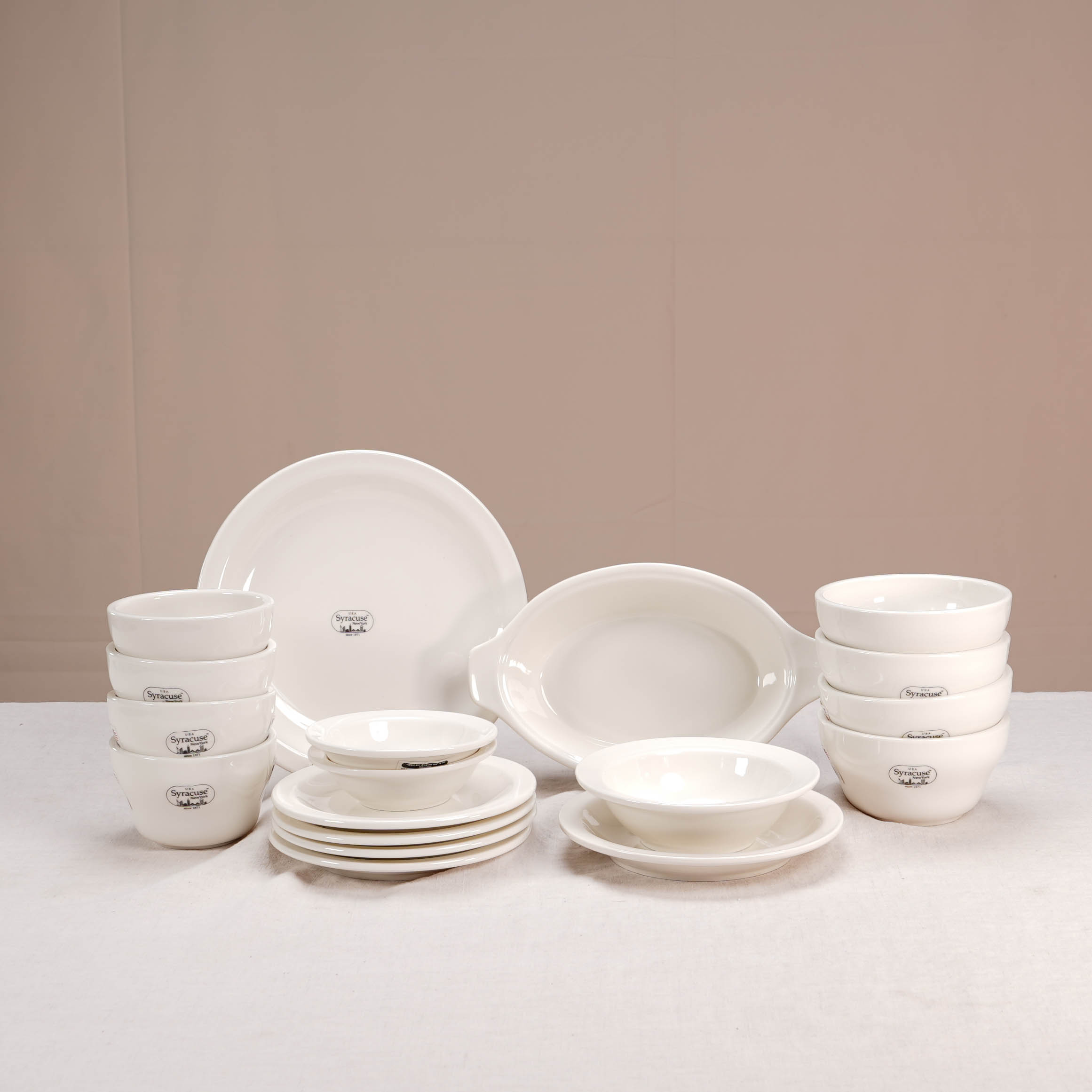 시라쿠스 도자기 그릇세트 4인 식기세트 A형 18P