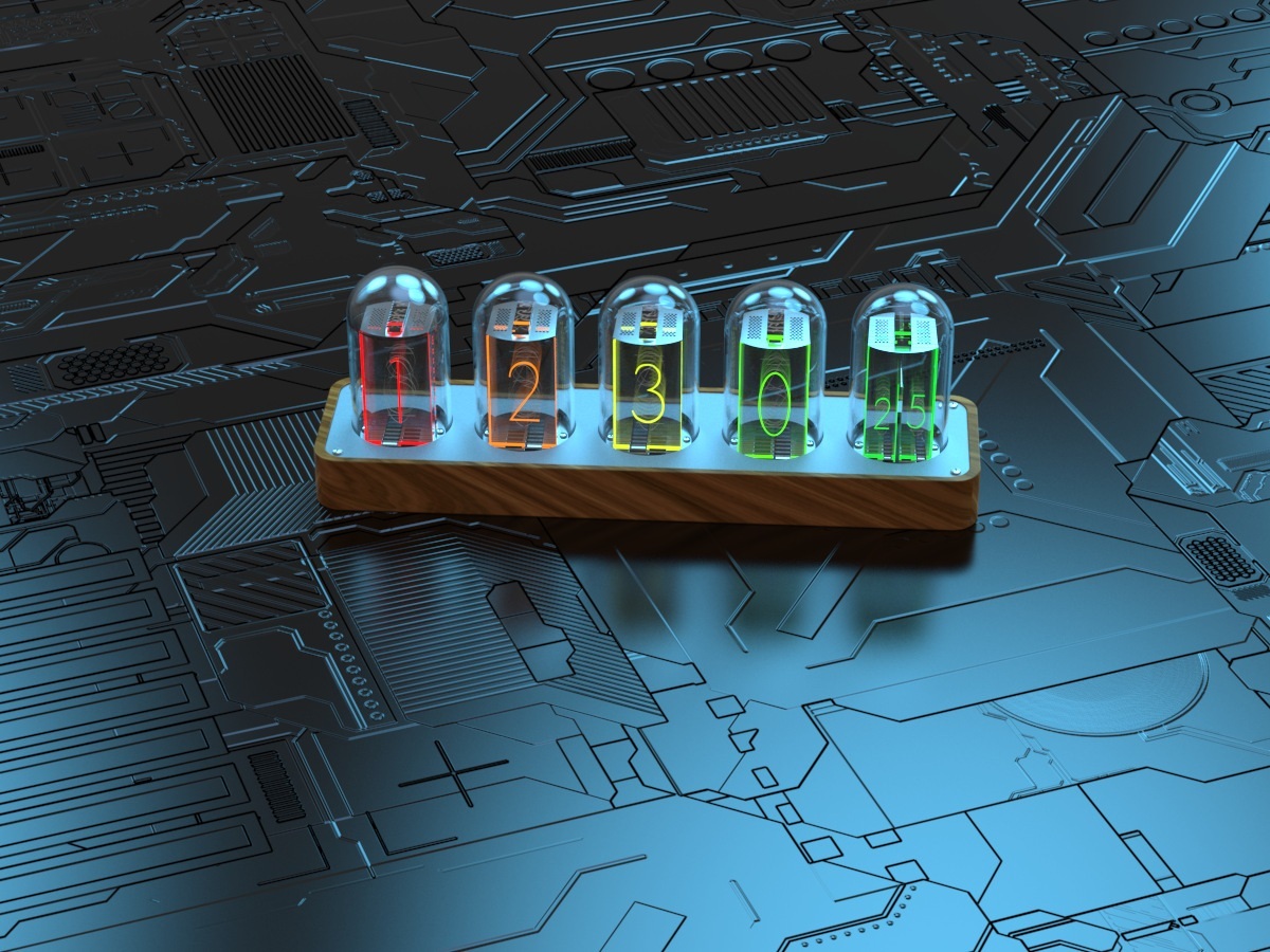 진공관시계 LED 전자 알람 감성 튜브 탁상시계