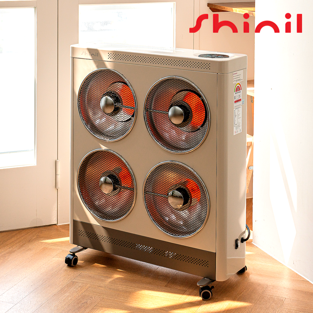 신일 전기히터 난로 사무실 업소용 산업용 대형 스토브 공장 하이라이트 팬버전 4구