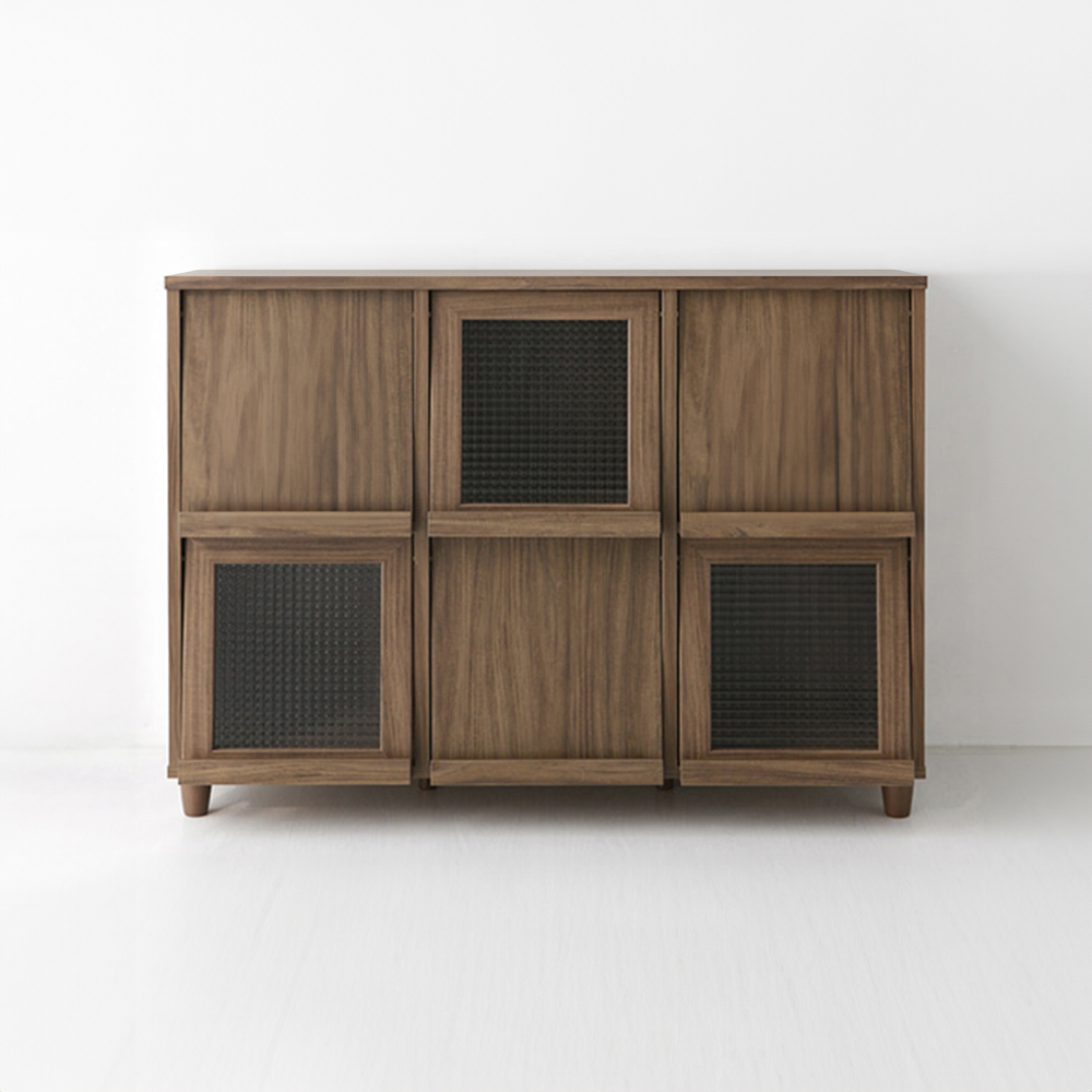 필몬 수납장 6문 93120 1200x400x920mm, 2단, 미들브라운 6156.7313