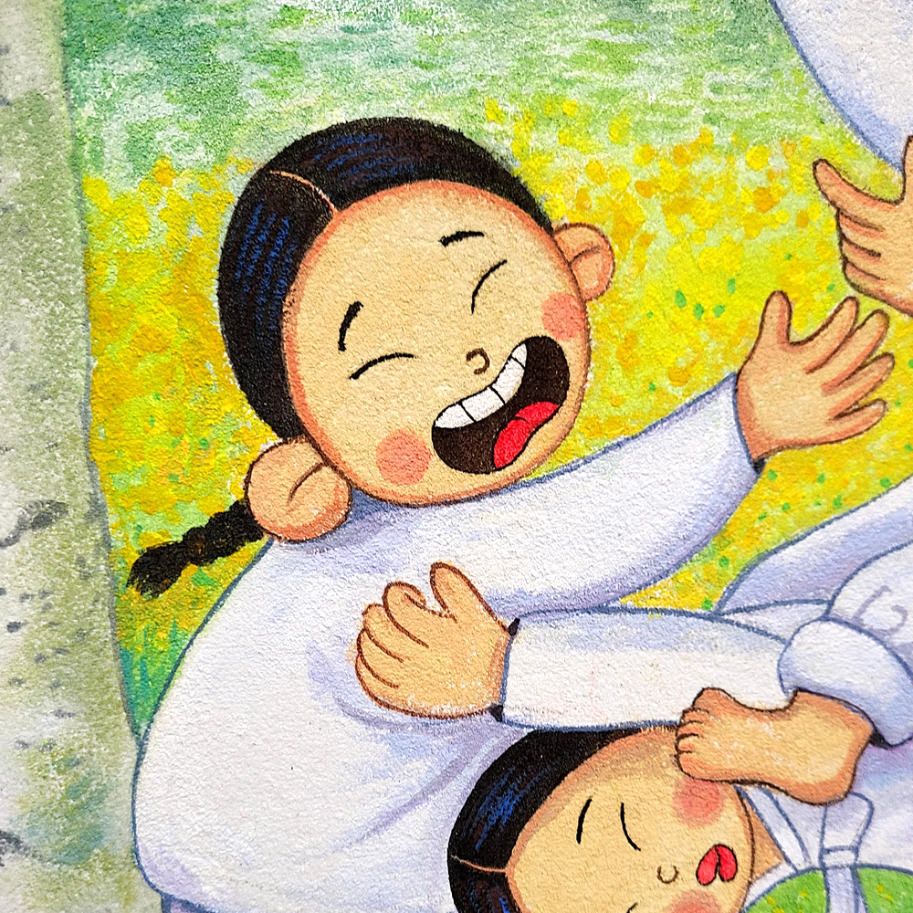 아트앤샵 미술작품 박승희 원작 동심(말뚝박기) 현대미술 그림액자 - 상세 이미지 3
