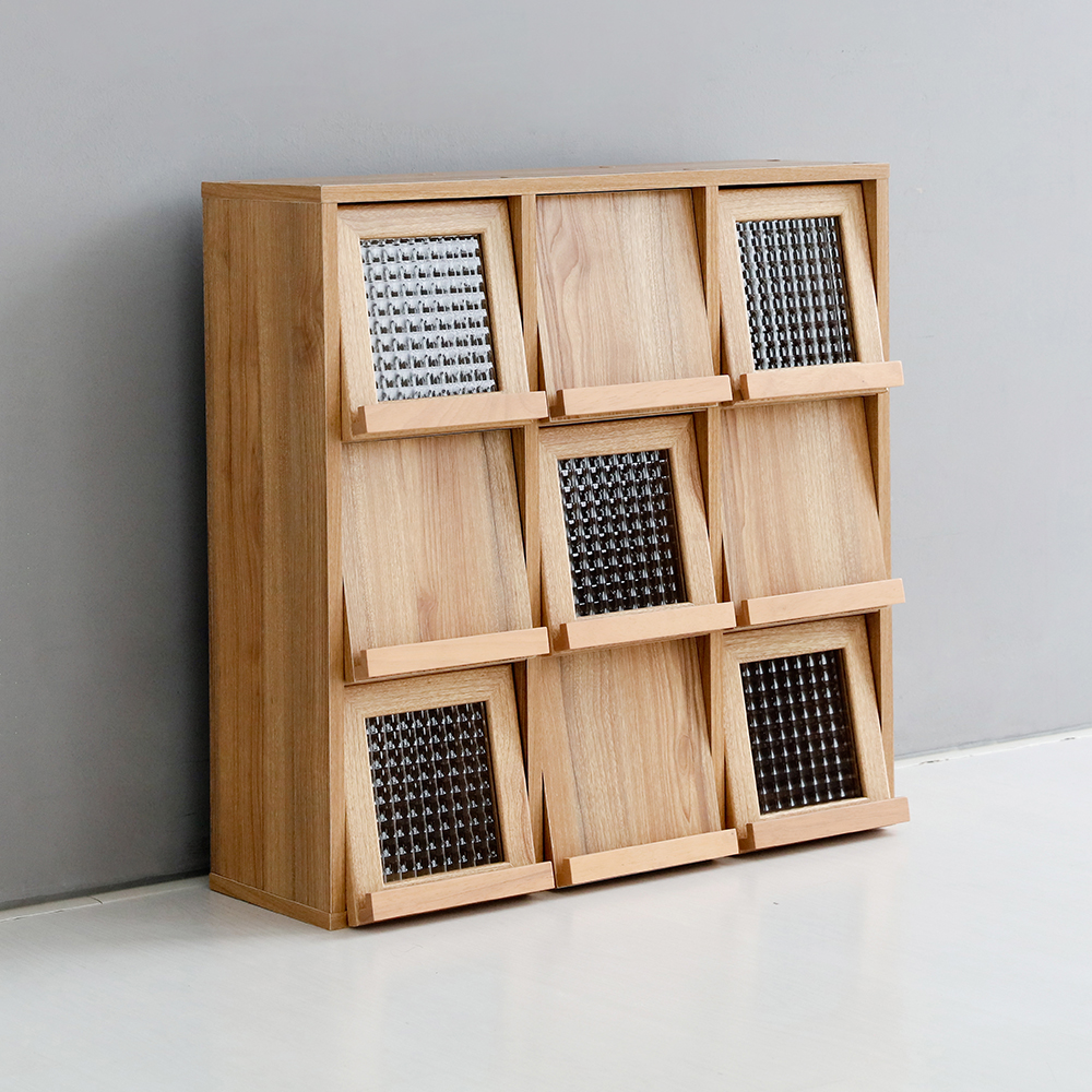 필몬 미니수납장 9문 NFM6262 620x235x620mm, 3단, 캄포어베니어 9354.7521 - 상세 이미지 3
