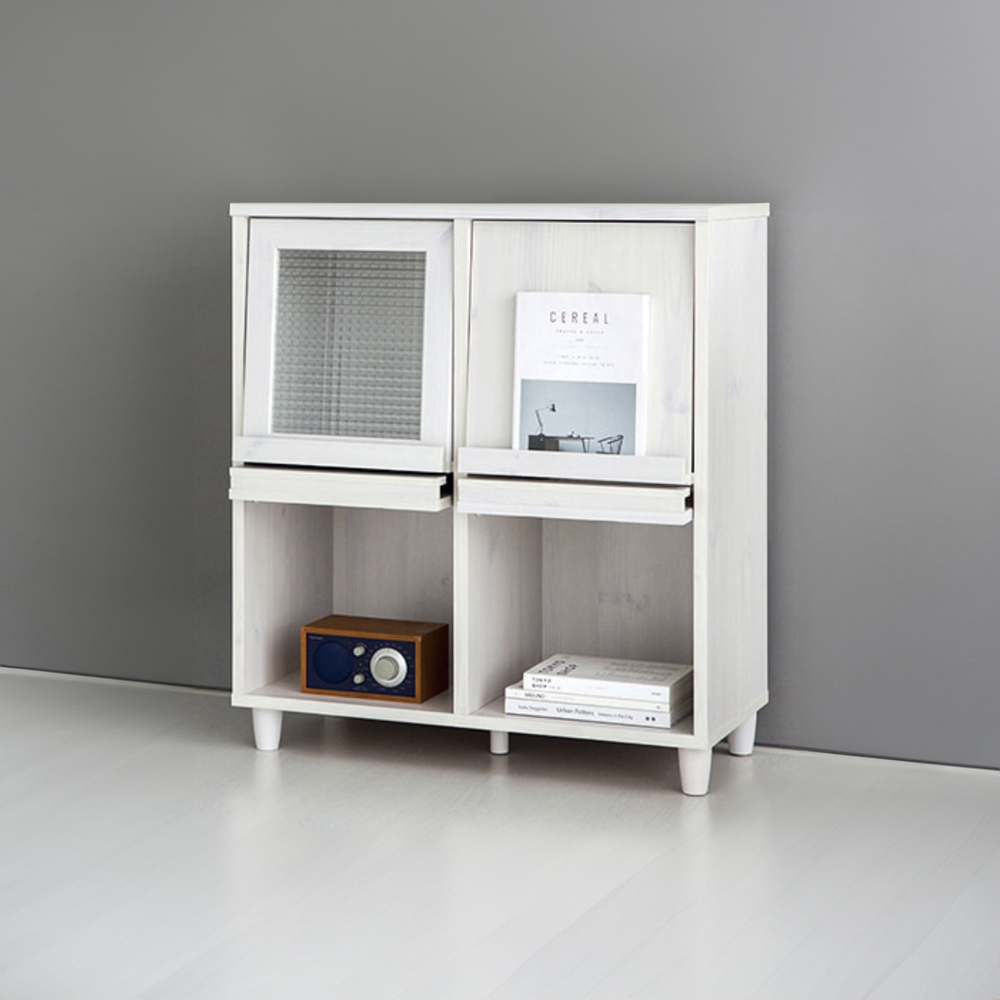 필몬 수납장 4문 9380 810x400x920mm, 2단, 화이트파인베니어 9594.0309 - 상세 이미지 3