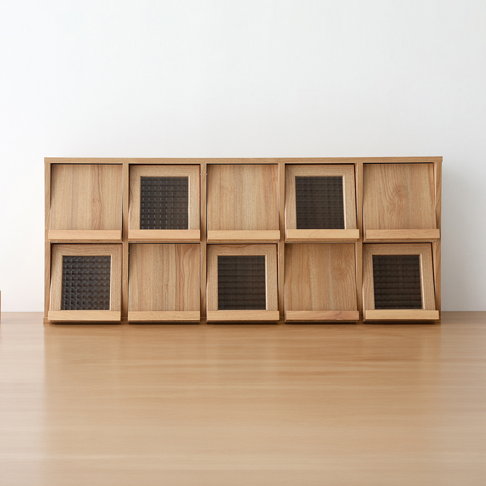 필몬 미니수납장 10문 NFM42102 1020x235x420mm, 2단, 캄포어베니어 1551.3397 - 상세 이미지 3