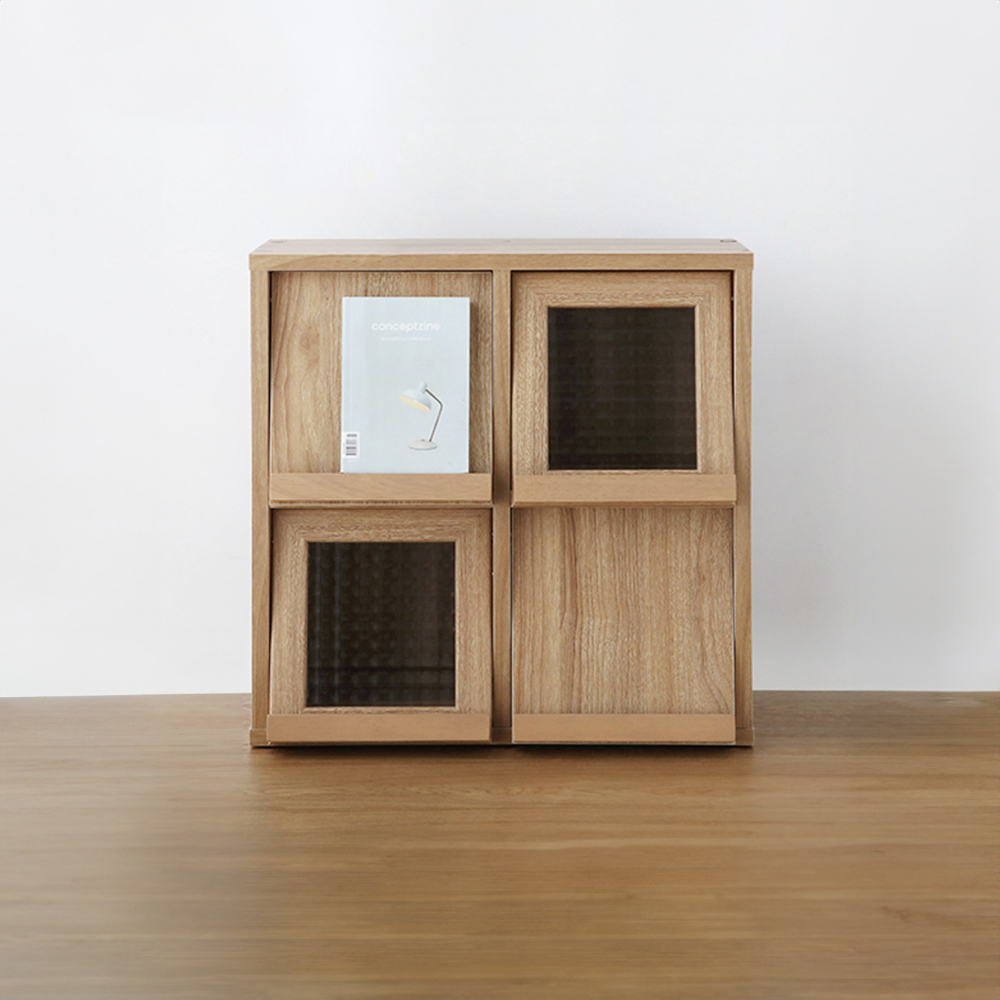 필몬 미니수납장 4문 4242 NFM4242 420x200x420mm, 2단, 캄포어베니어 8458.2305 - 상세 이미지 3