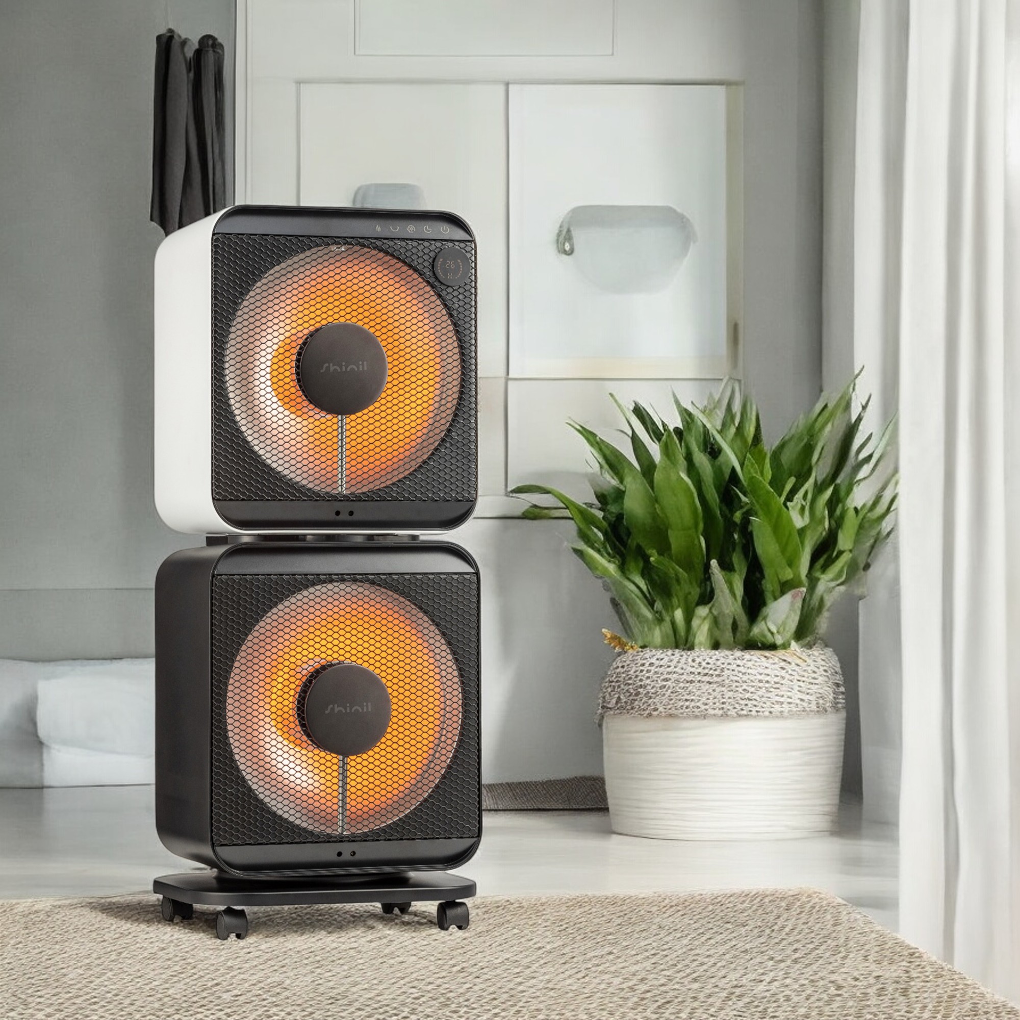 신일전기히터 에코큐브 전기난로 하이라이트 가정용 사무실 전기스토브 난방기