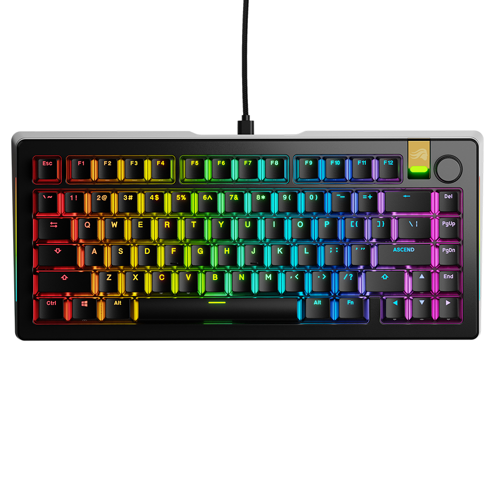 글로리어스 GMMK3 PRO HE 75% Prebuilt 풀 알루미늄 커스텀 래피드 트리거 유선 게이밍 키보드(블랙/실버) - 상세 이미지 2