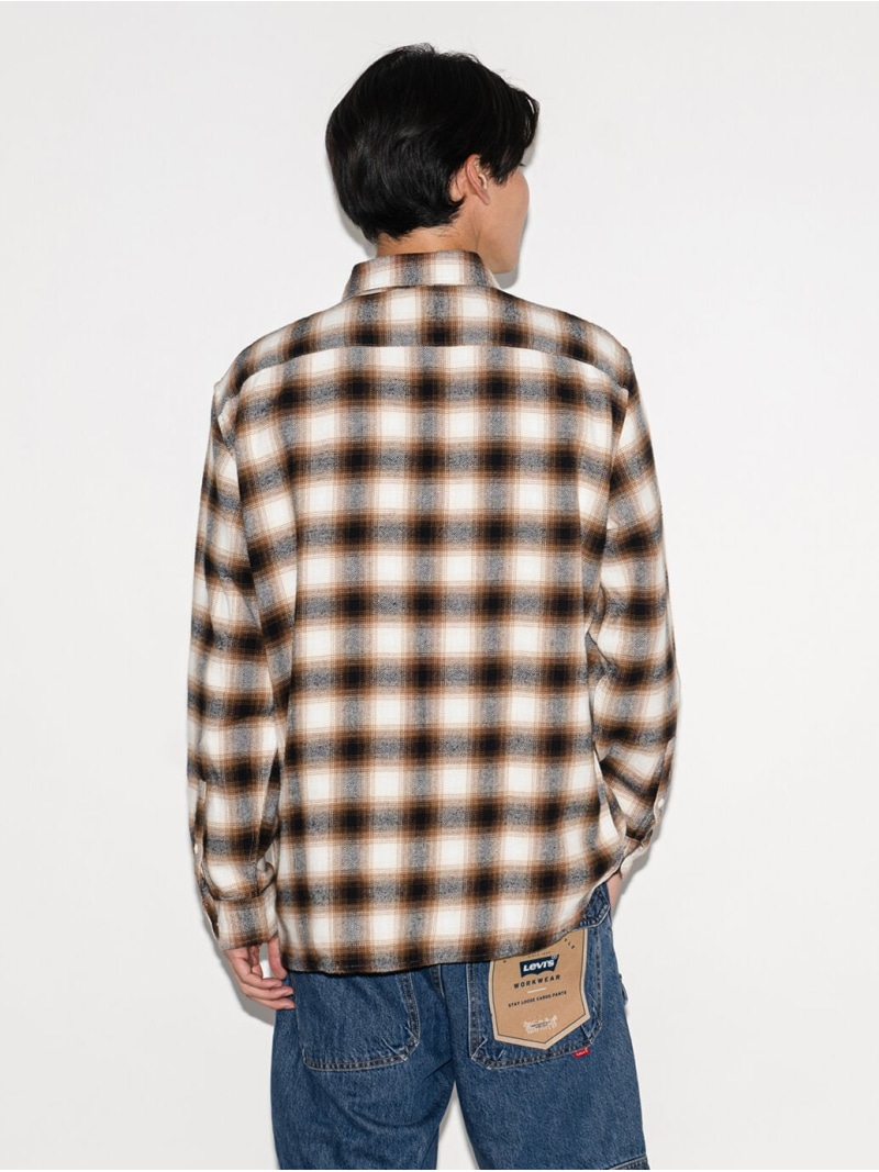 리바이스 LEVI`S 잭슨 워커 셔츠 BROWN SUNNY CREAM 뉴트럴 - 상세 이미지 3