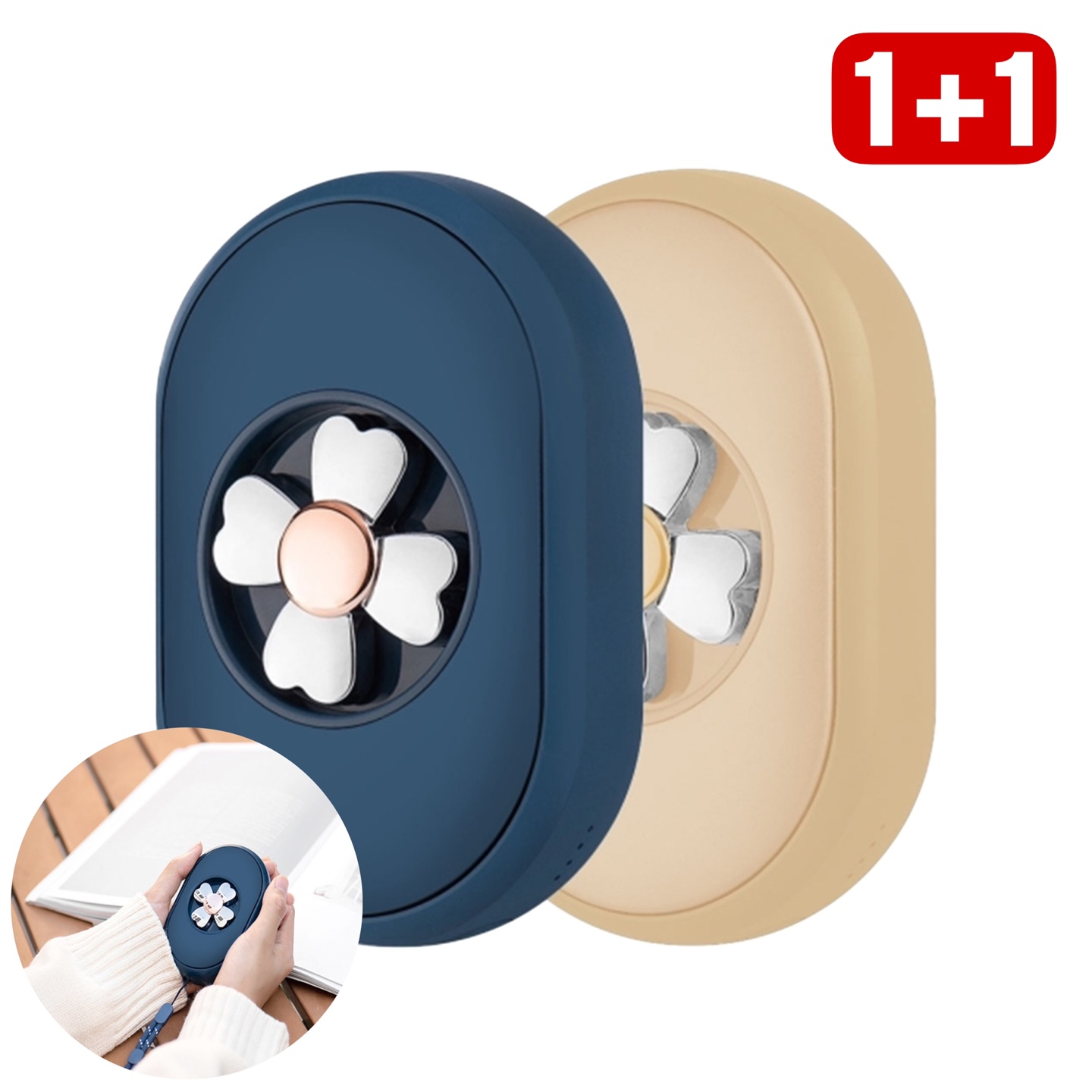 에디토 전기 핫팩 휴대용 충전식 손난로 양면발열 손날로 10000mAh 보조배터리 1+1 - 상세 이미지 5