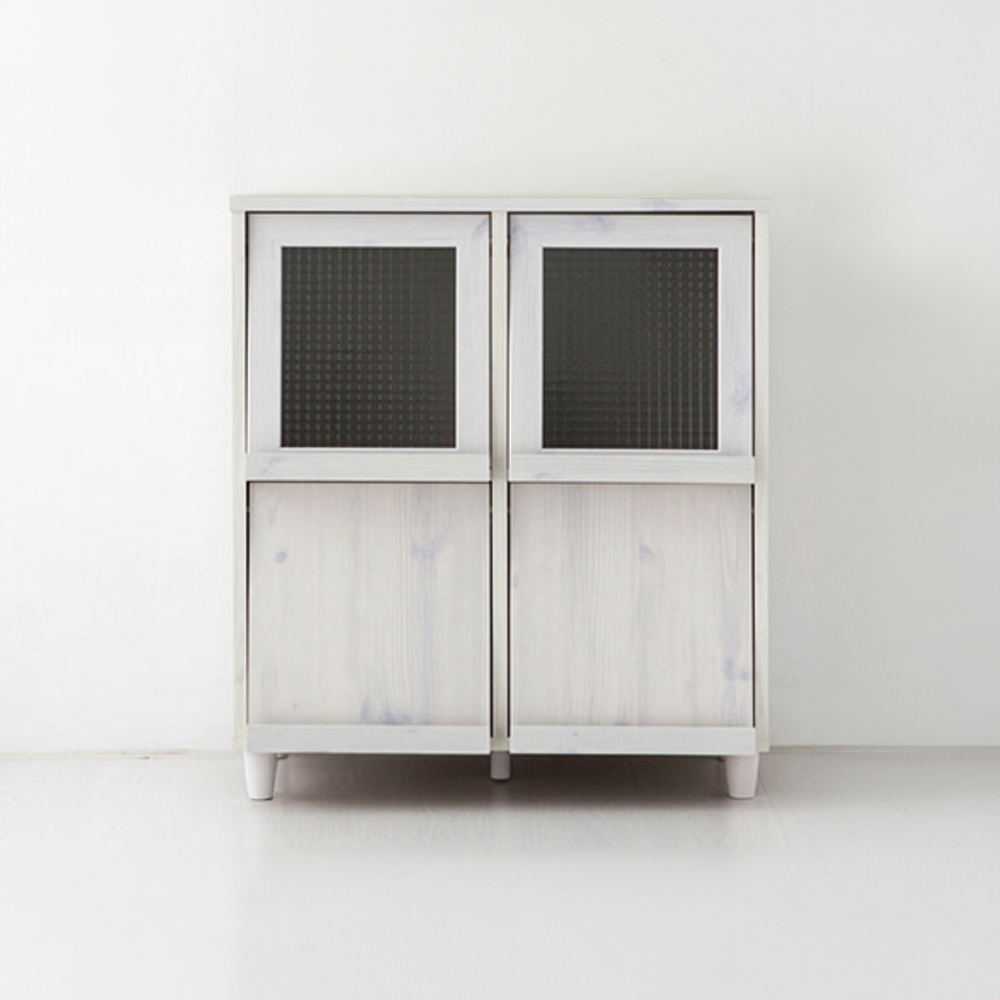 필몬 수납장 4문 9380 810x400x920mm, 2단, 화이트파인베니어 9594.0309 - 상세 이미지 4