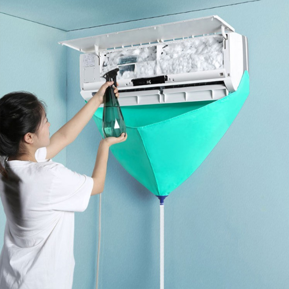 에어컨 방수 커버 배수 물받이 청소 용품 세트 셀프 DIY 벽걸이 방수천 호스 2M 키트