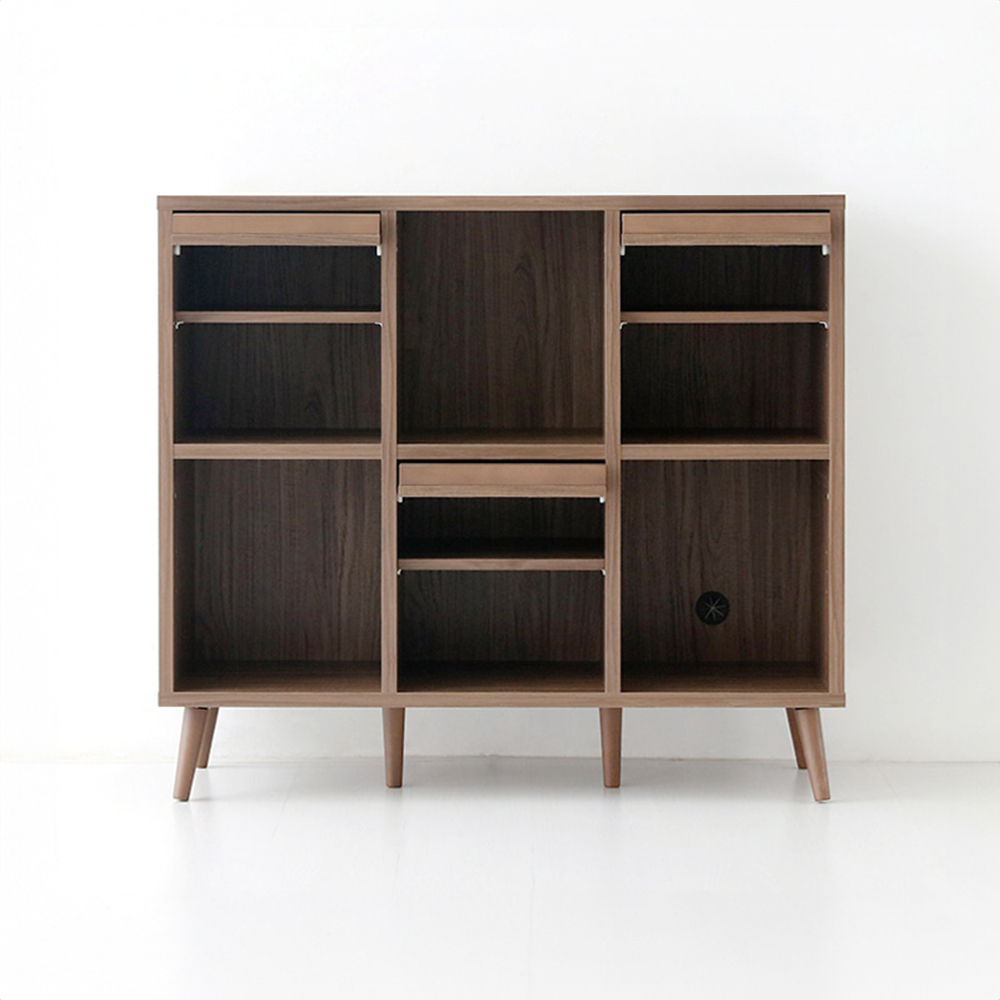 필몬 콘솔수납장 3문 PUM100110F 1085x390x975mm, 2단, 미들브라운 5088.1401