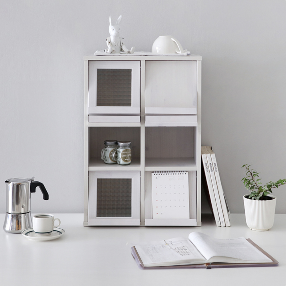 필몬 미니수납장 6문 NFM6242V 세로형 165x165x145mm, 3단, 화이트파인베니어 5833.2837 - 상세 이미지 4
