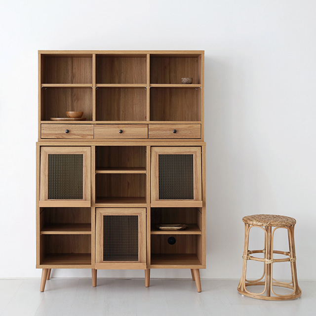 필몬 콘솔수납장 3문 PUM100110F 1085x390x975mm, 2단, 캄포어베니어 5845.9481