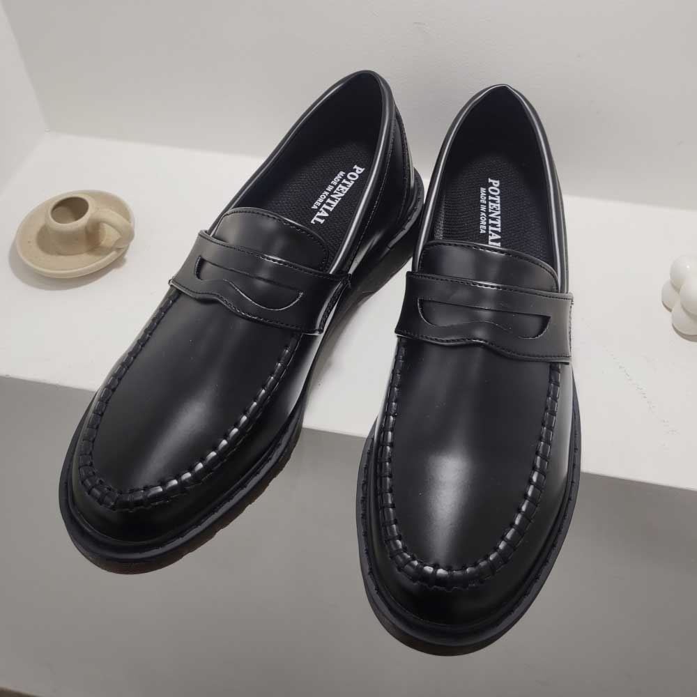 남자로퍼 남자구두 발편한 키높이 데이트 정장 페니 로퍼 4cm