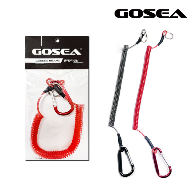 GOSEA 카라비너 스프링 안전고리 GSF-T04 분실방지 스프링줄 와이어 끈 - 상품 이미지