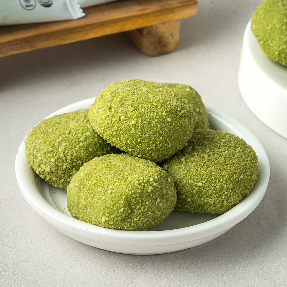 생크림 찹쌀떡 말차크림 1상자 35g x 8봉 간식 냉동 모찌 선물 - 상세 이미지 5