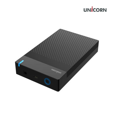 [(주)서진네트웍스]무료 유니콘 HDD-500V USB3.1C to A 유무선 외장하드케이스 3.5인치 슬라이드조립