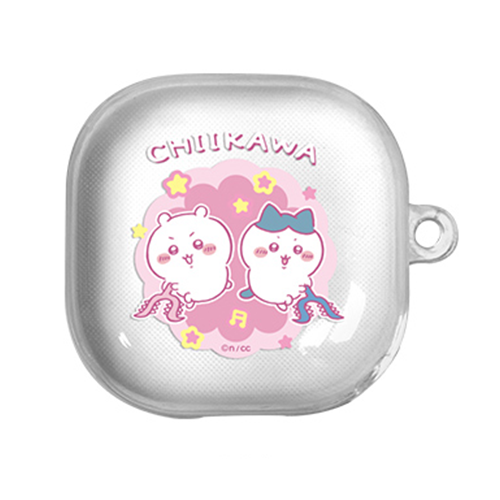 먼작귀 버즈 라이브 메모리 케이스 투명 치이카와 노동 핑크 프로2 호환