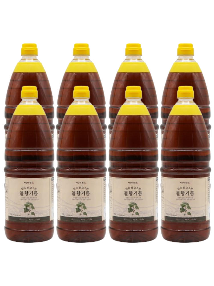 [이장네] 향이 고소한 들기름 들향기름 1.8L, 8개