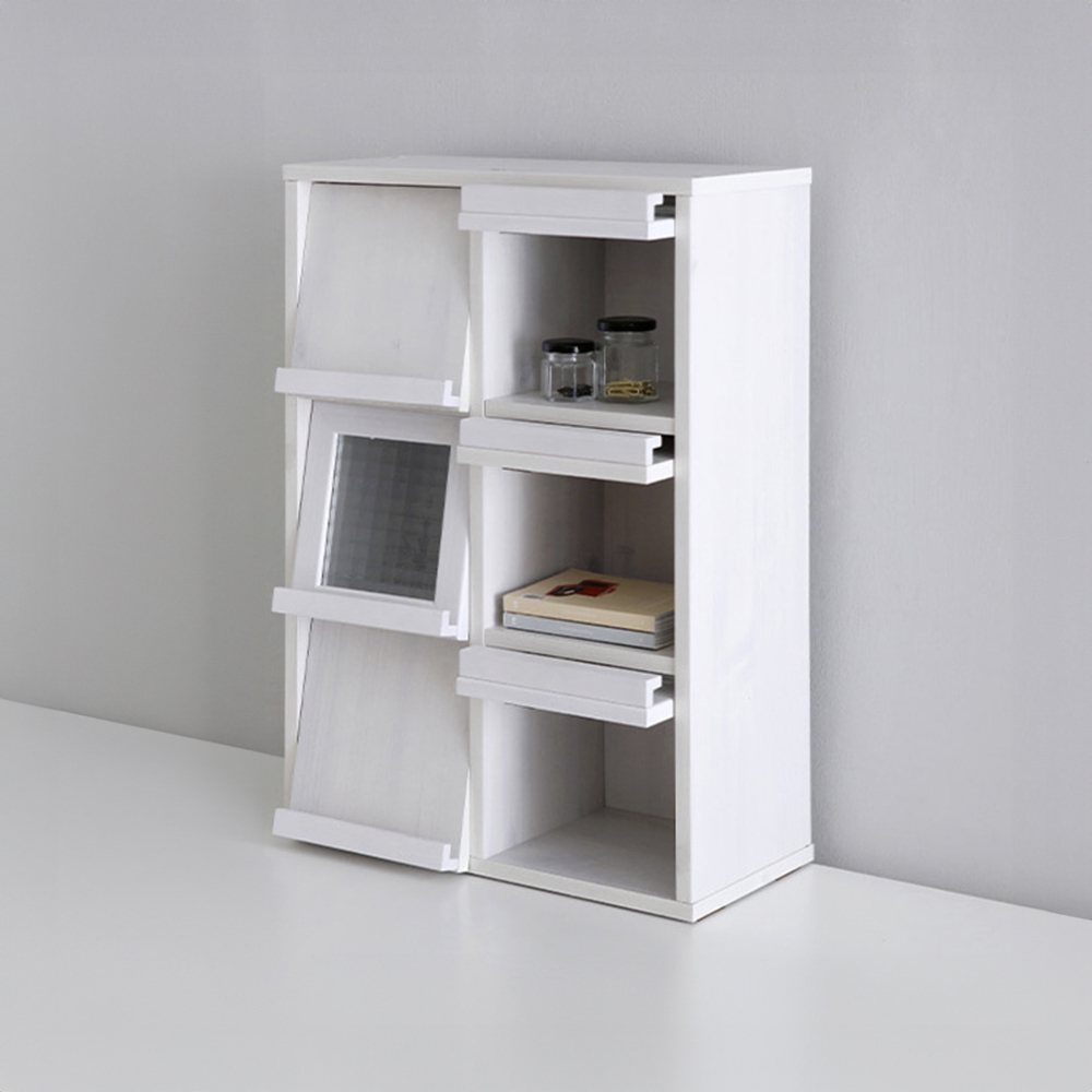 필몬 미니수납장 6문 NFM6242V 세로형 165x165x145mm, 3단, 화이트파인베니어 5833.2837 - 상세 이미지 2